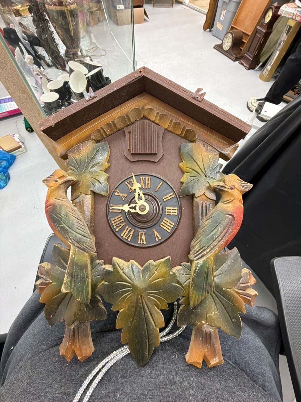 Vintage Black Forest German Carved Bird Cuckoo Clock